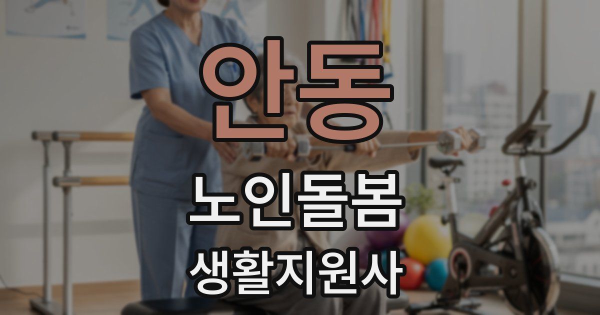 안동 노인돌봄생활지원사 자격증
