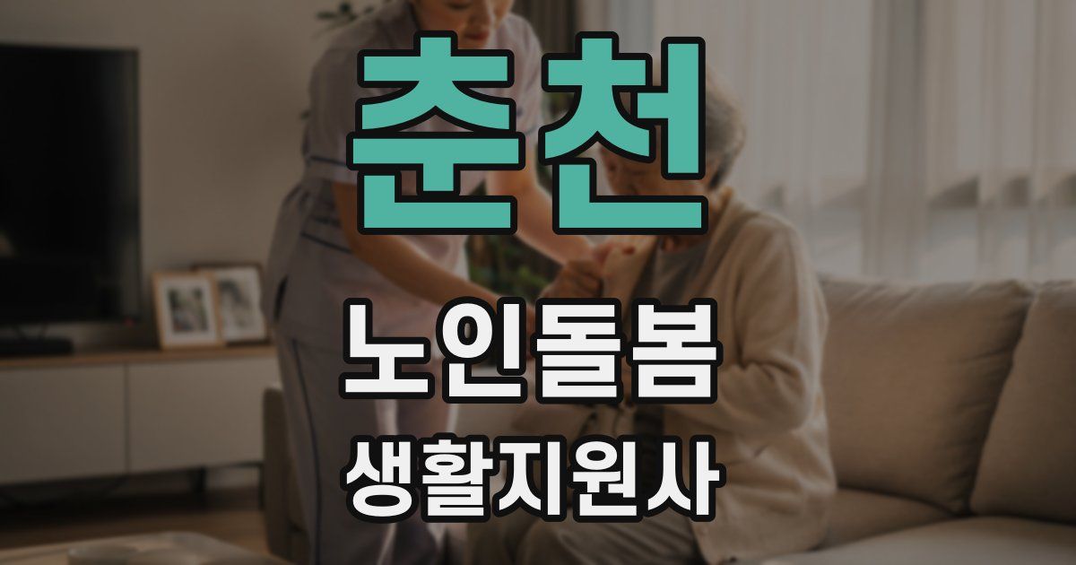 춘천 노인돌봄생활지원사 자격증
