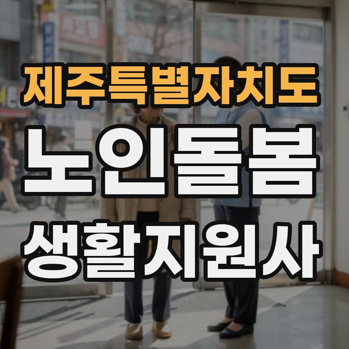 제주특별자치도 노인돌봄생활지원사 자격증