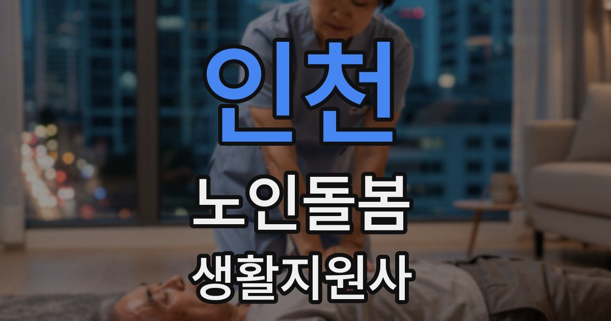 인천 노인돌봄생활지원사 자격증