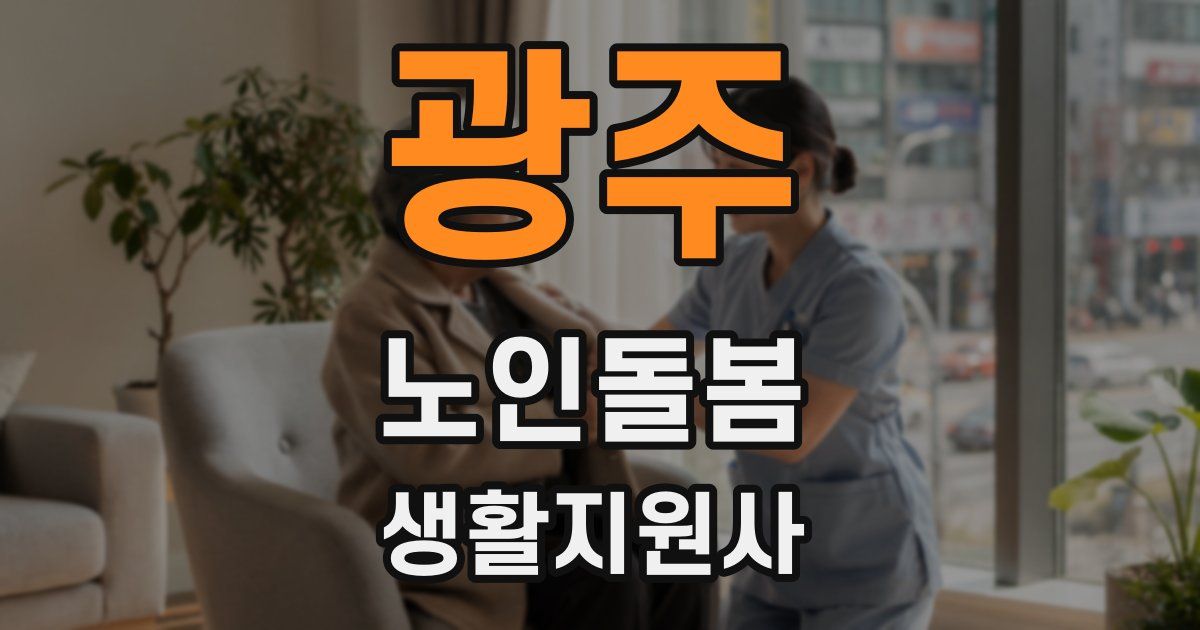 광주 노인돌봄생활지원사 자격증
