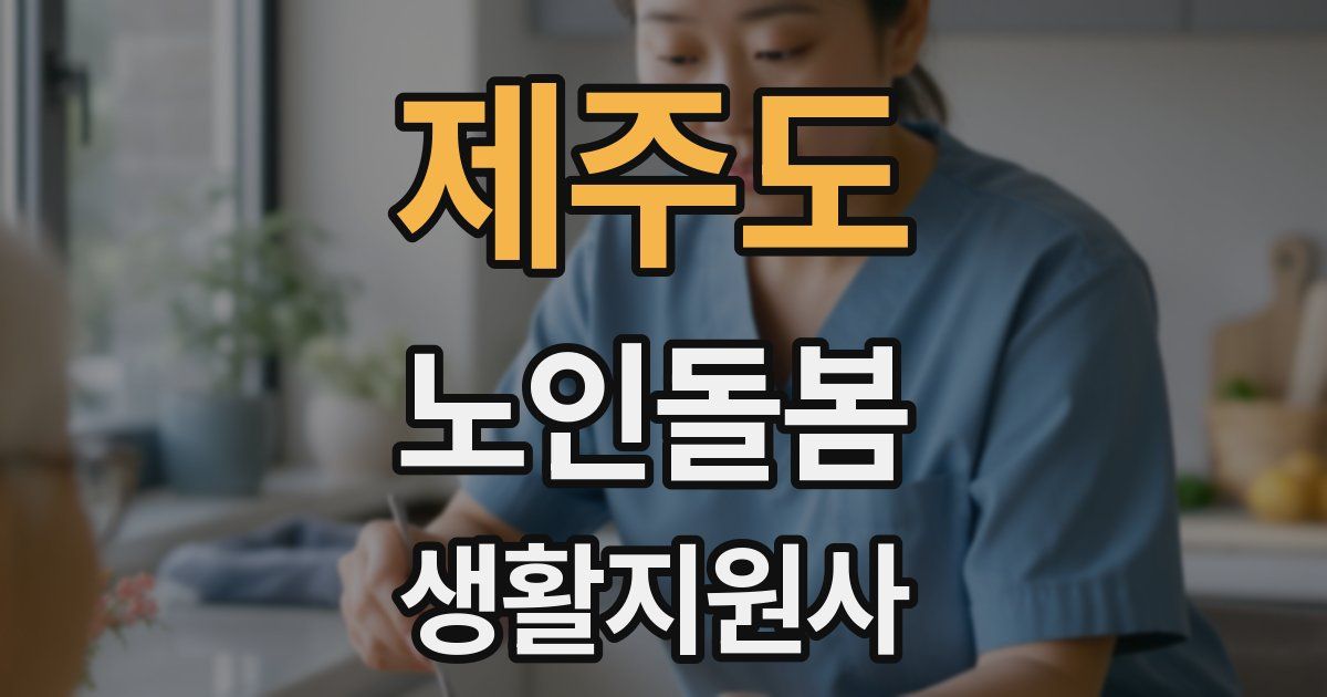 제주도 노인돌봄생활지원사 자격증
