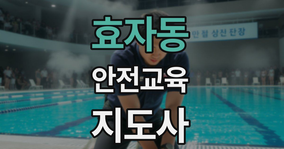 효자동 안전교육지도사 자격증