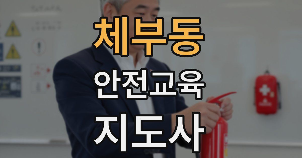 체부동 안전교육지도사 자격증