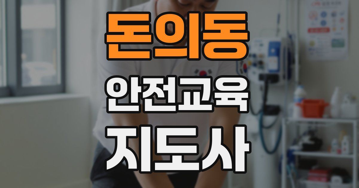 돈의동 안전교육지도사 자격증