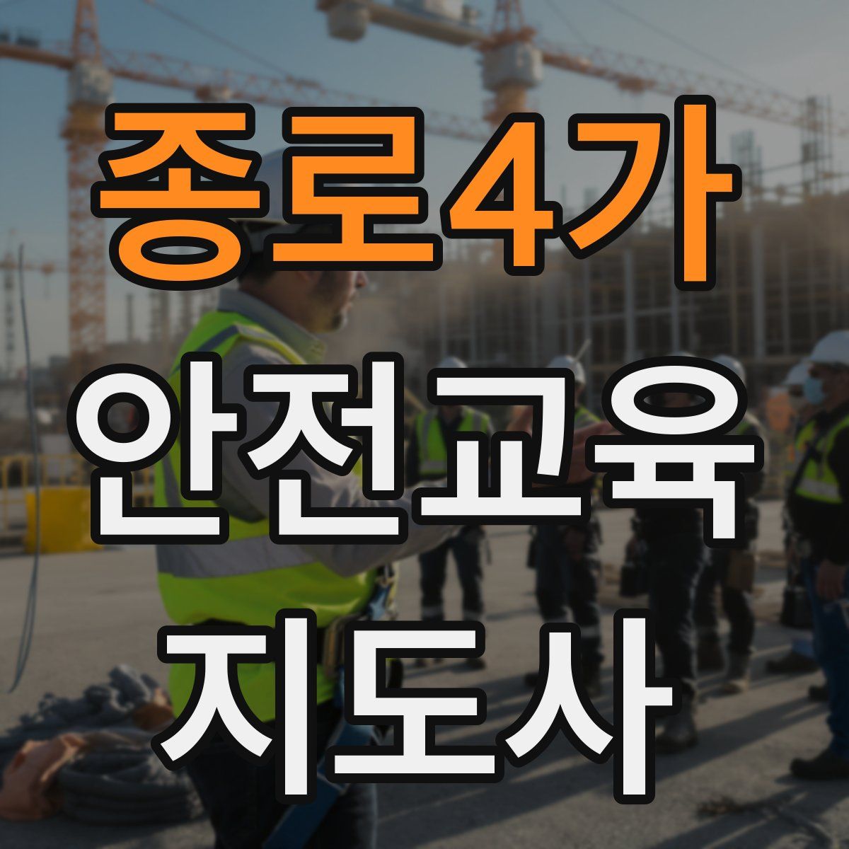 종로4가 안전교육지도사 자격증