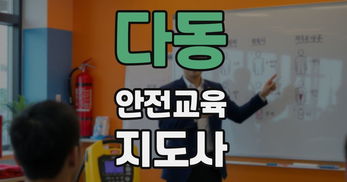 다동 안전교육지도사 자격증