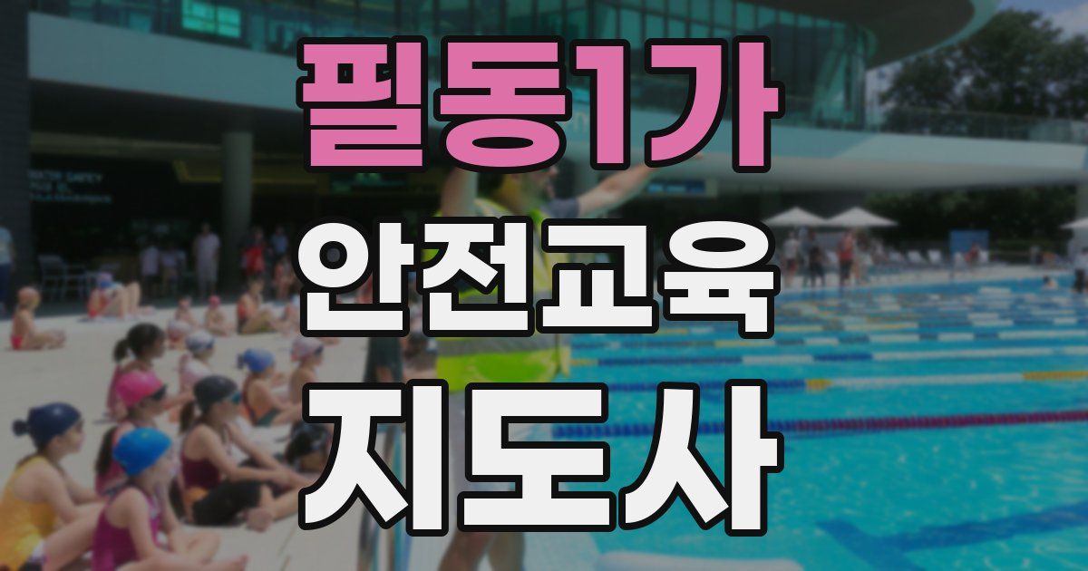 필동1가 안전교육지도사 자격증