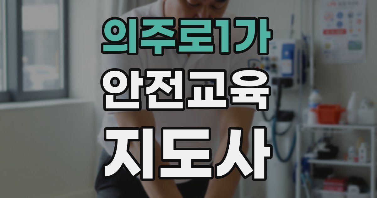 의주로1가 안전교육지도사 자격증