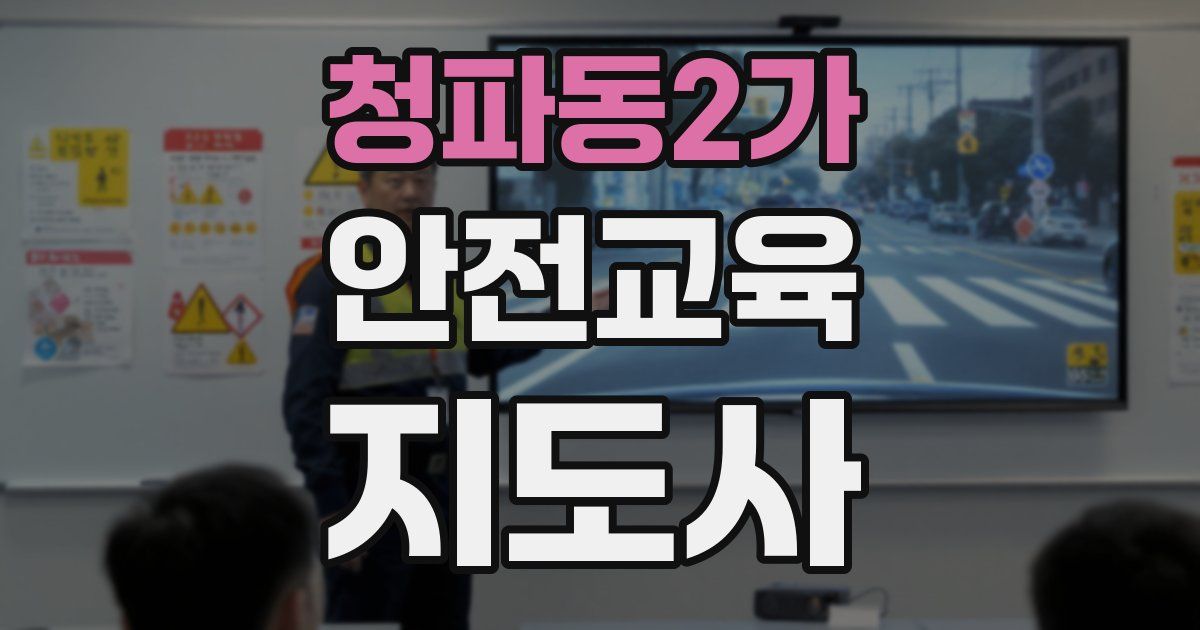 청파동2가 안전교육지도사 자격증