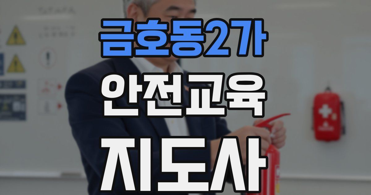 금호동2가 안전교육지도사 자격증