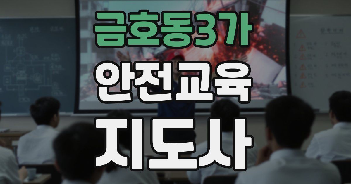 금호동3가 안전교육지도사 자격증