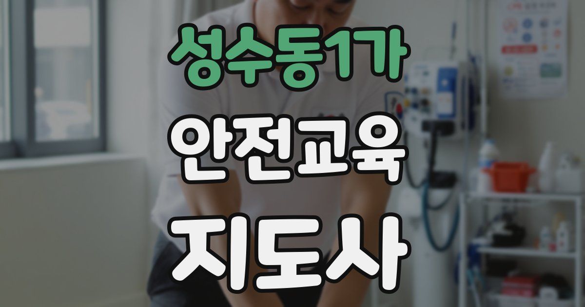 성수동1가 안전교육지도사 자격증