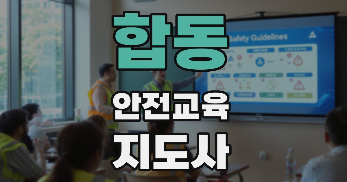 합동 안전교육지도사 자격증