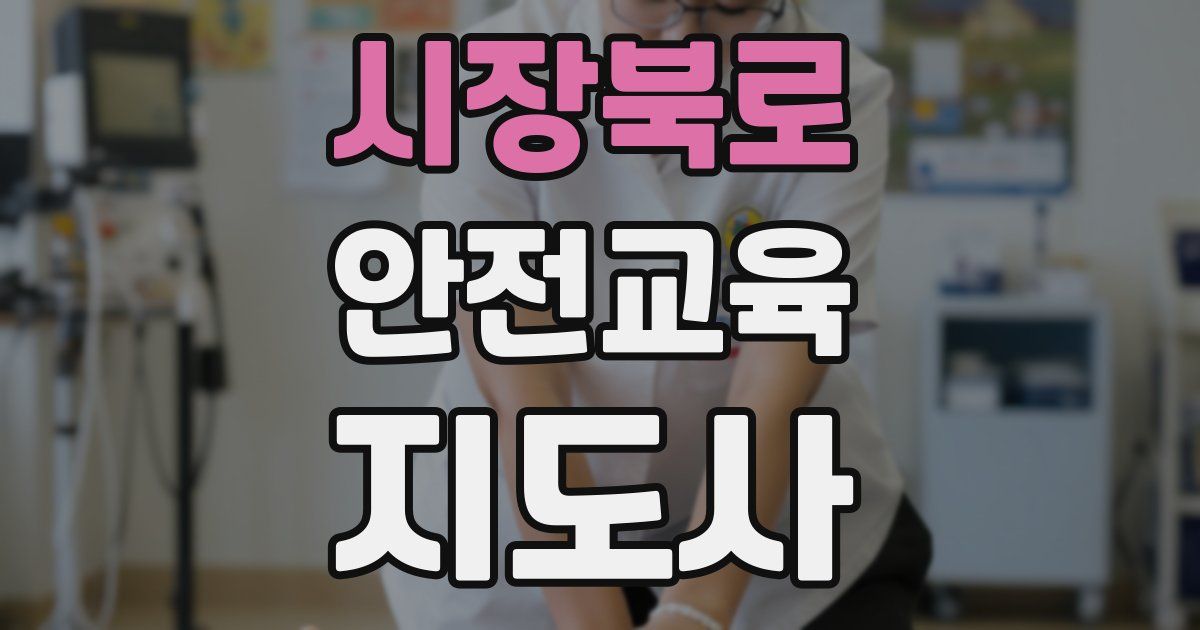시장북로 안전교육지도사 자격증