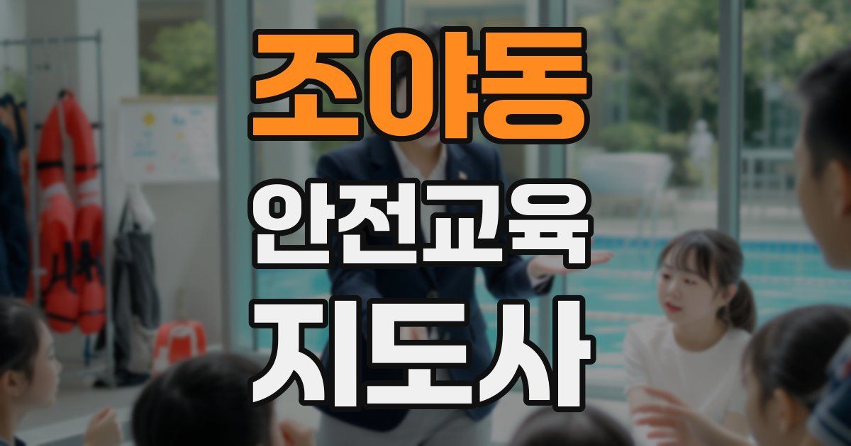 조야동 안전교육지도사 자격증