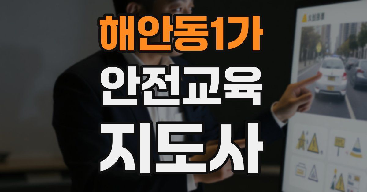 해안동1가 안전교육지도사 자격증