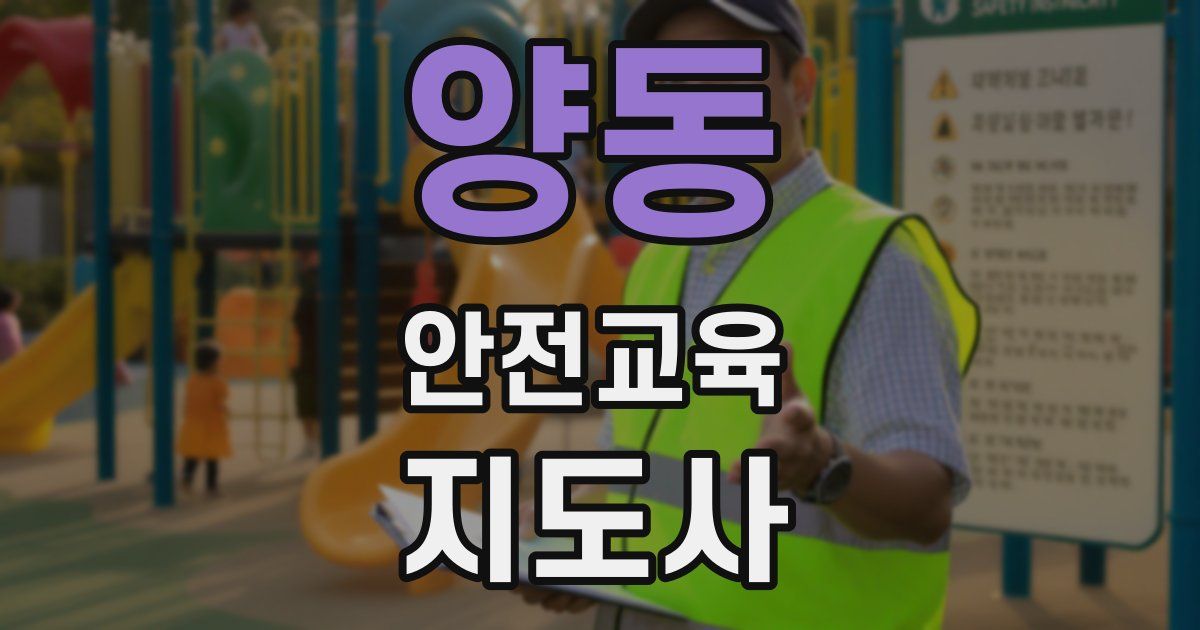 양동 안전교육지도사 자격증