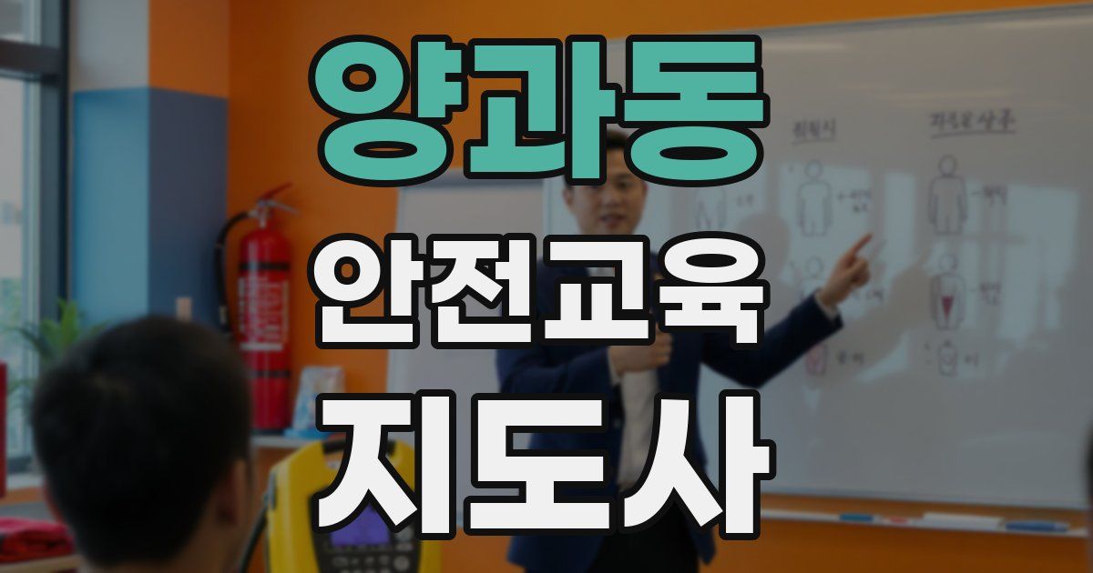양과동 안전교육지도사 자격증
