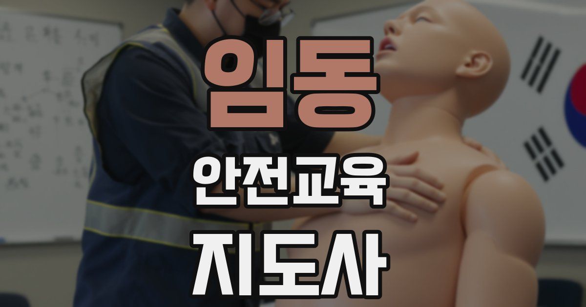 임동 안전교육지도사 자격증