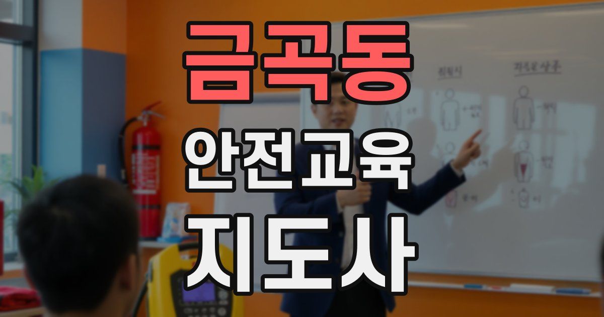 금곡동 안전교육지도사 자격증