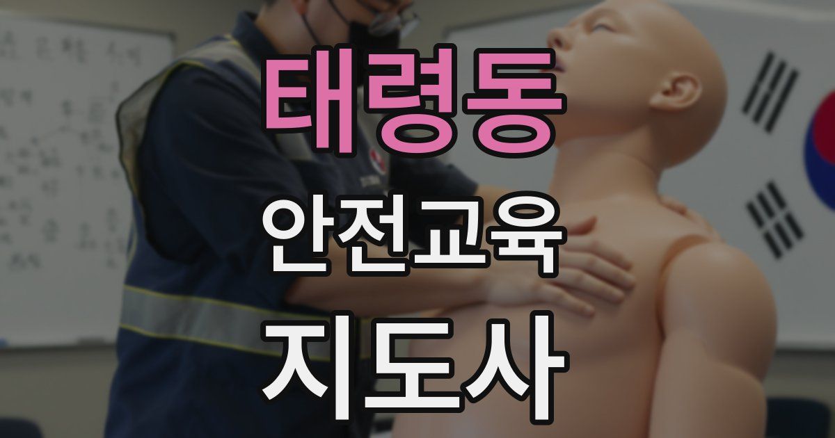 태령동 안전교육지도사 자격증