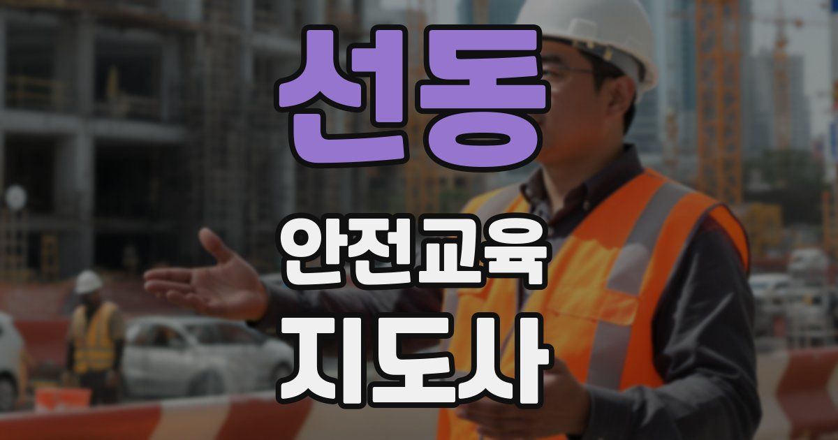 선동 안전교육지도사 자격증