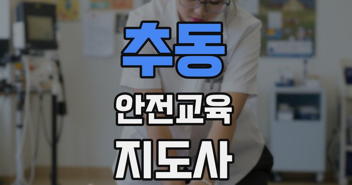 추동 안전교육지도사 자격증