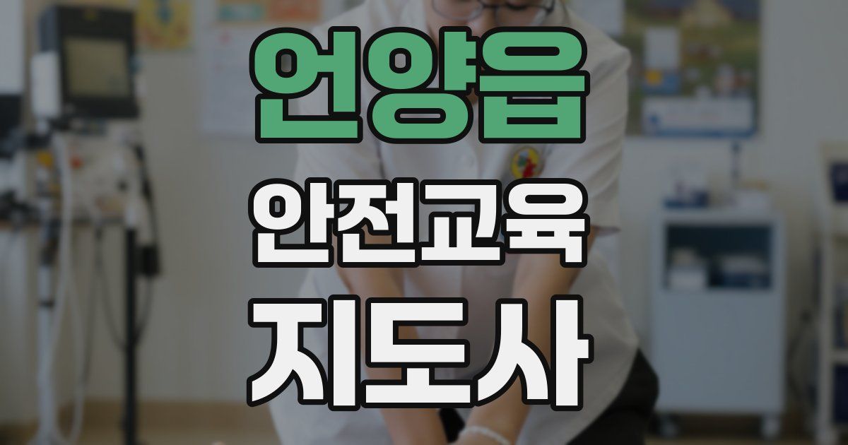언양읍 안전교육지도사 자격증