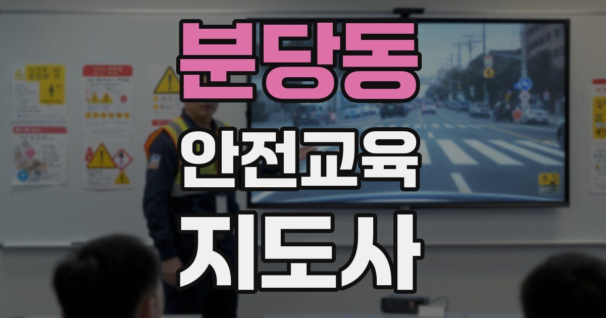 분당동 안전교육지도사 자격증