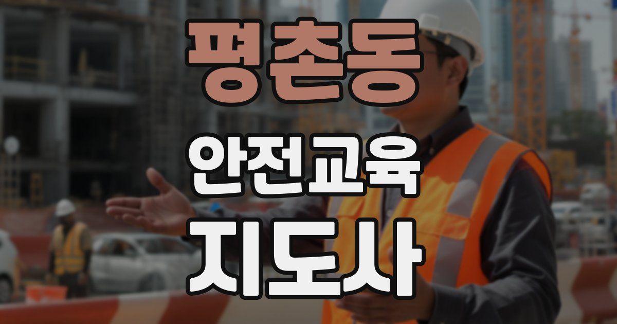 평촌동 안전교육지도사 자격증
