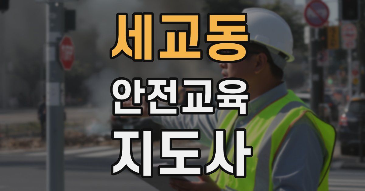 세교동 안전교육지도사 자격증
