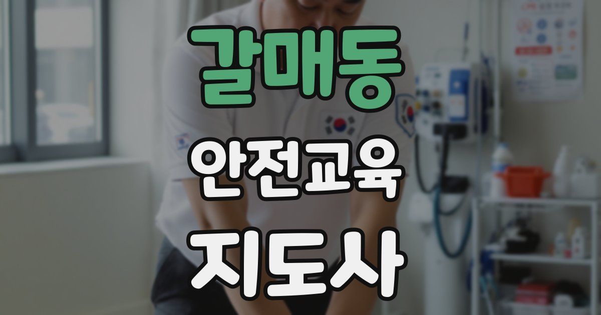 갈매동 안전교육지도사 자격증