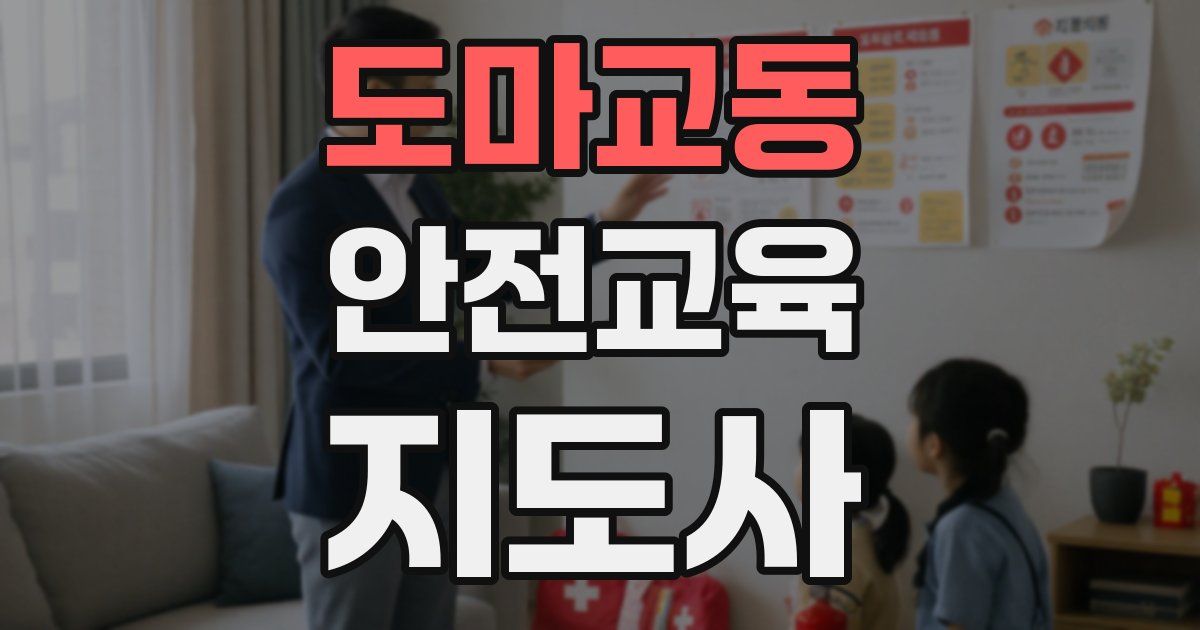 도마교동 안전교육지도사 자격증