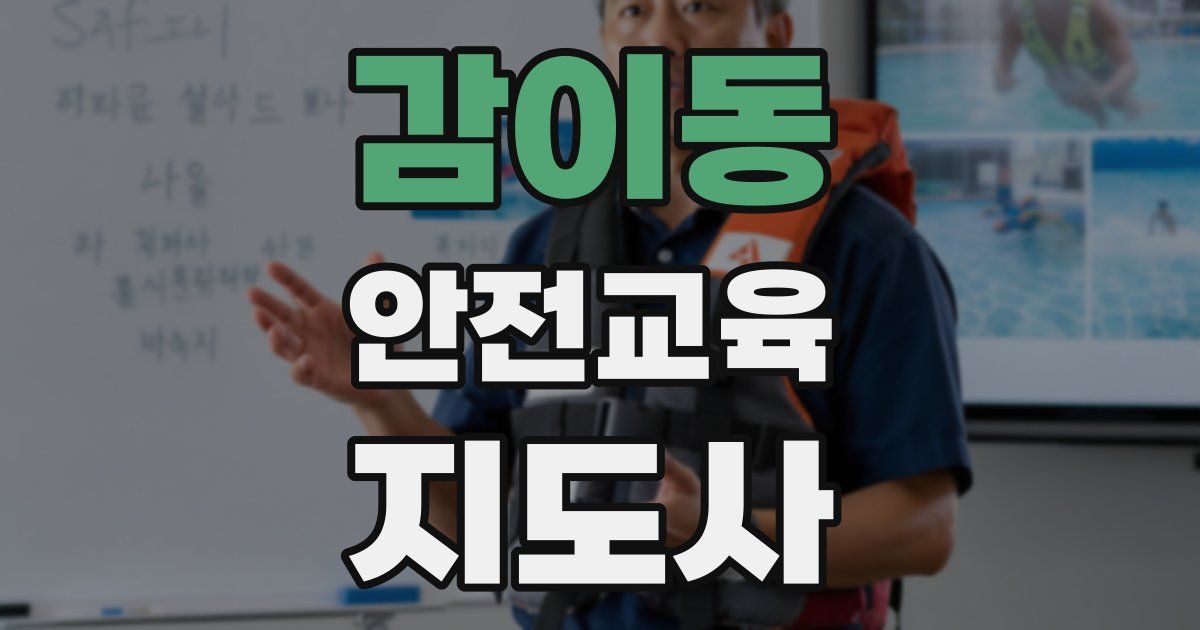 감이동 안전교육지도사 자격증