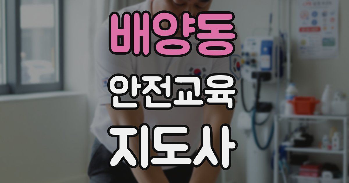 배양동 안전교육지도사 자격증