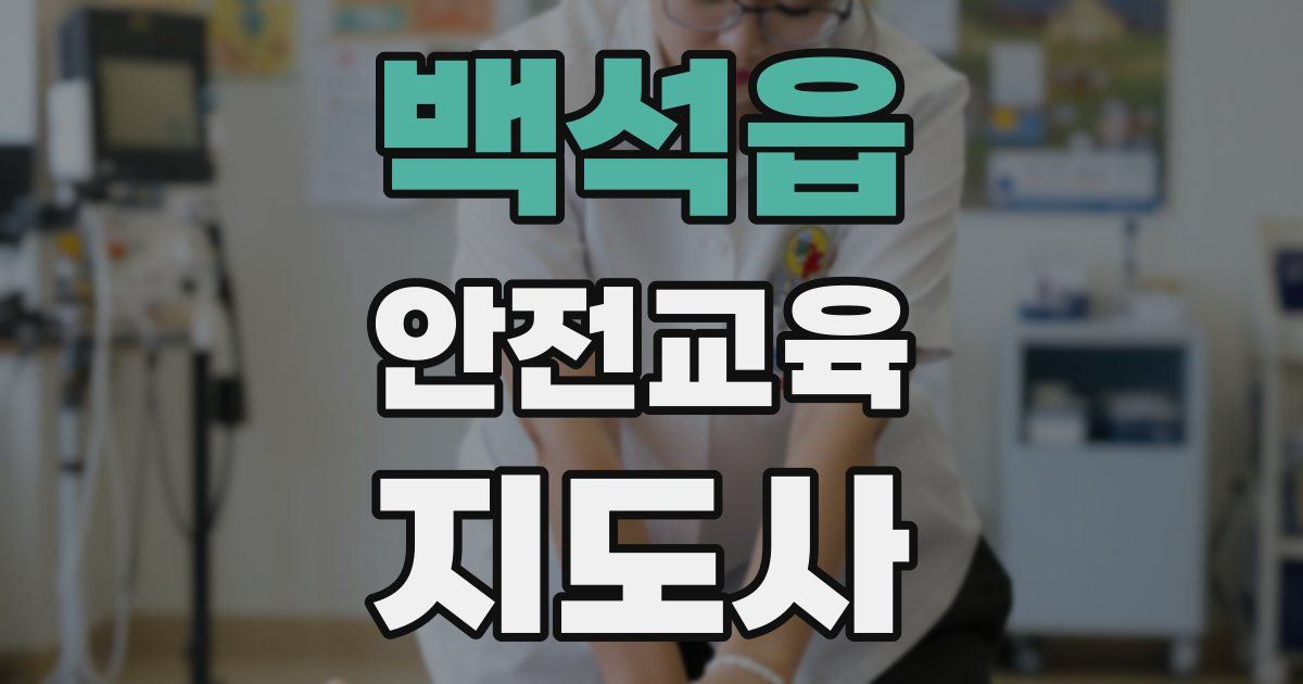 백석읍 안전교육지도사 자격증