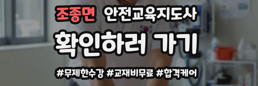 조종면 안전교육지도사 자격증