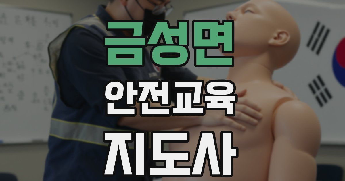 금성면 안전교육지도사 자격증