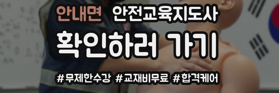 안내면 안전교육지도사 자격증