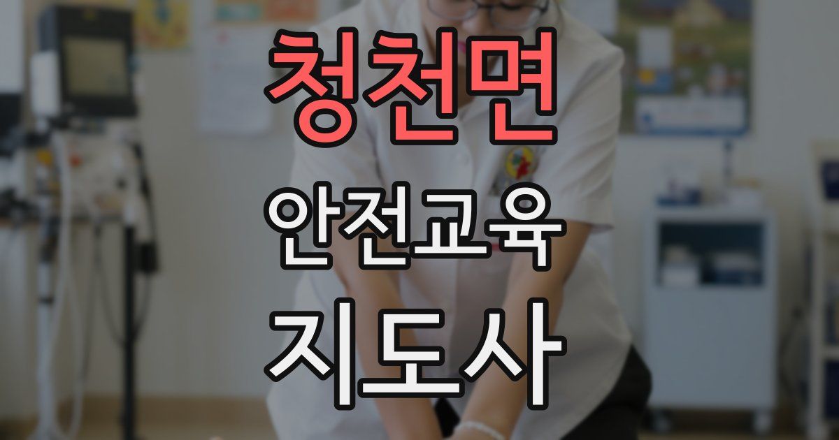 청천면 안전교육지도사 자격증