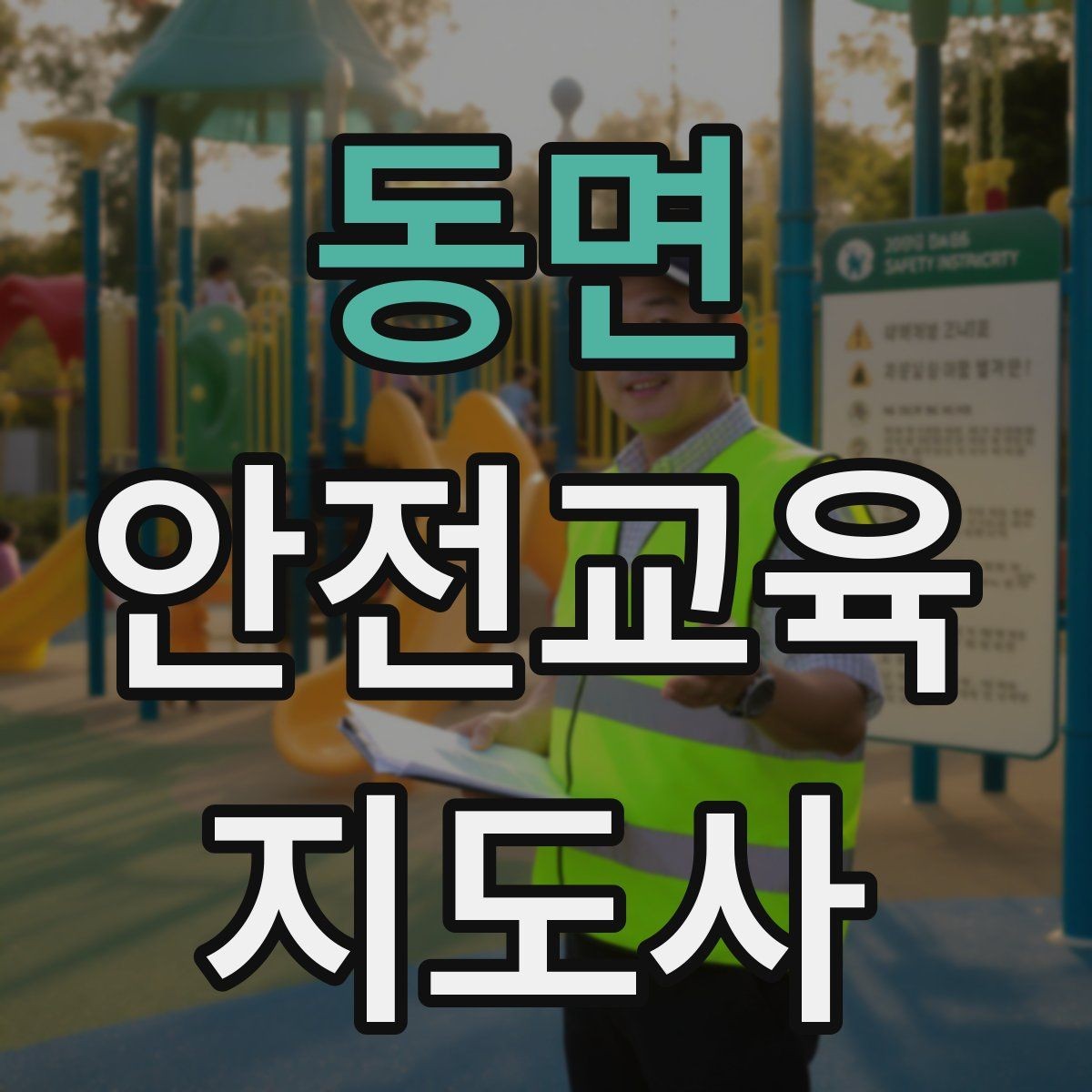 동면 안전교육지도사 자격증 체험행사 부스 운영에 필요한 구성
