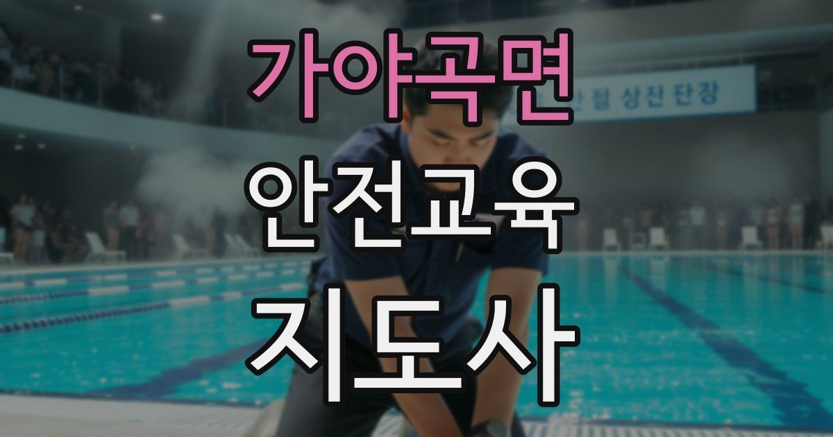 가야곡면 안전교육지도사 자격증