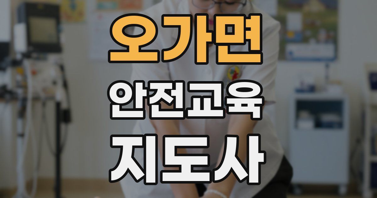 오가면 안전교육지도사 자격증