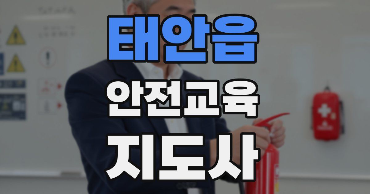 태안읍 안전교육지도사 자격증