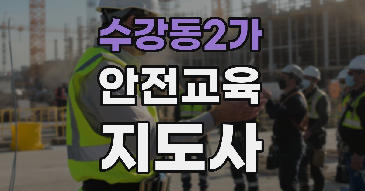 수강동2가 안전교육지도사 자격증