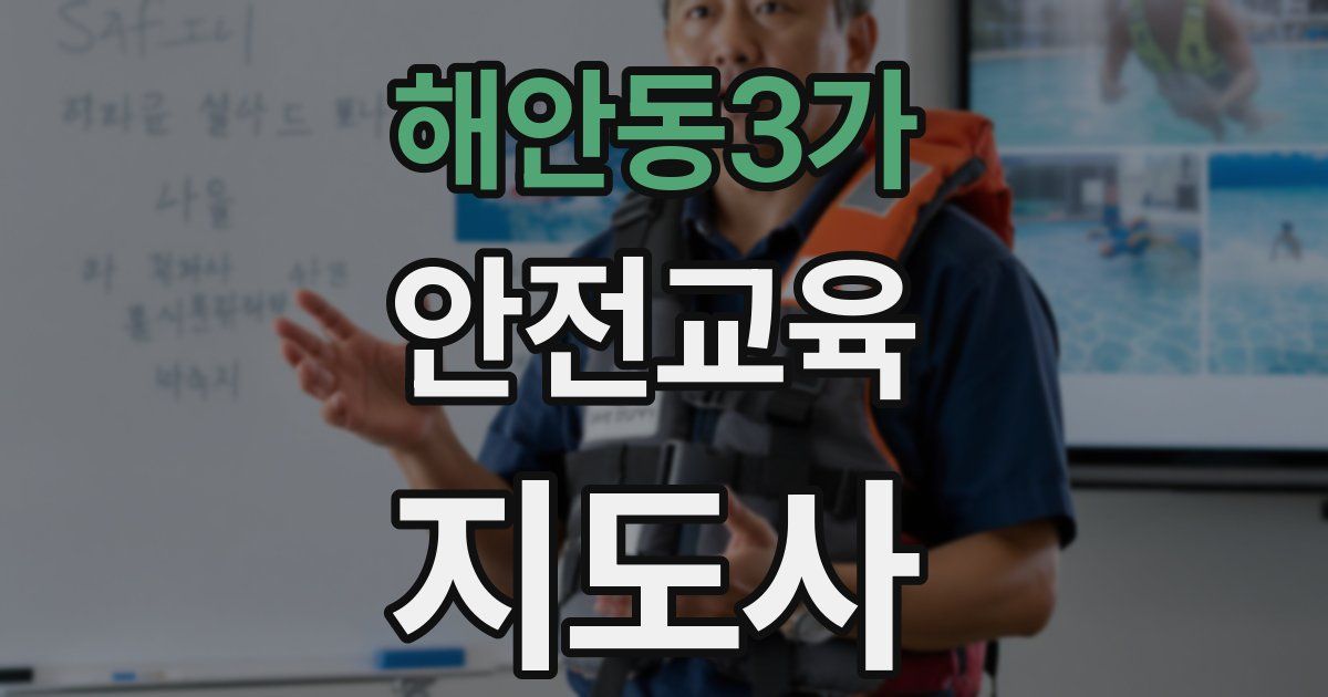 해안동3가 안전교육지도사 자격증