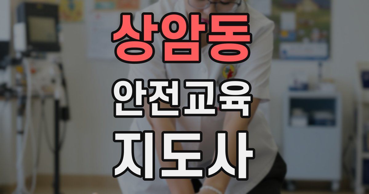 상암동 안전교육지도사 자격증