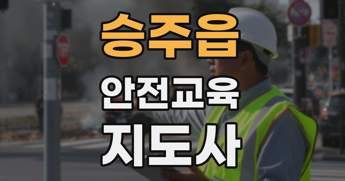 승주읍 안전교육지도사 자격증