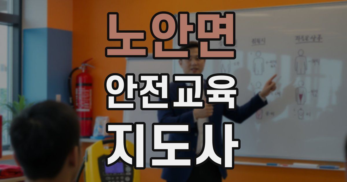 노안면 안전교육지도사 자격증